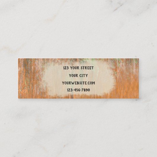 Rustikaler Western Bull Skull Sonnenblumen Mini Visitenkarte (Rückseite)