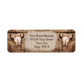 Rustikaler Western Bull Skull Vintage Textur