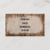Rustikaler Western Bull Skull Vintage Textur Visitenkarte (Rückseite)