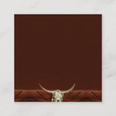 Rustikaler Western Bull Skull Wedding RSVP Begleitkarte (Rückseite)