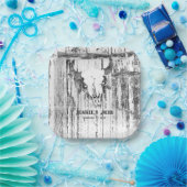 Rustikaler Western Bull Skull White erschüttert Vi Pappteller (Party)