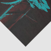 Rustikaler Western Bullenkuh Schädel Aquamarin Bra Seidenpapier (Ausschnitt)