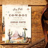 Rustikaler Western Cowboy Baby Shower Wild West Einladung