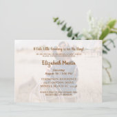 Rustikaler Western Cowboy Babydusche Einladung (Stehend Vorderseite)