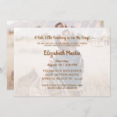 Rustikaler Western Cowboy Babydusche Einladung (Vorne/Hinten)