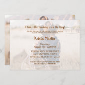 Rustikaler Western Cowboy Babydusche Einladung (Vorne/Hinten)