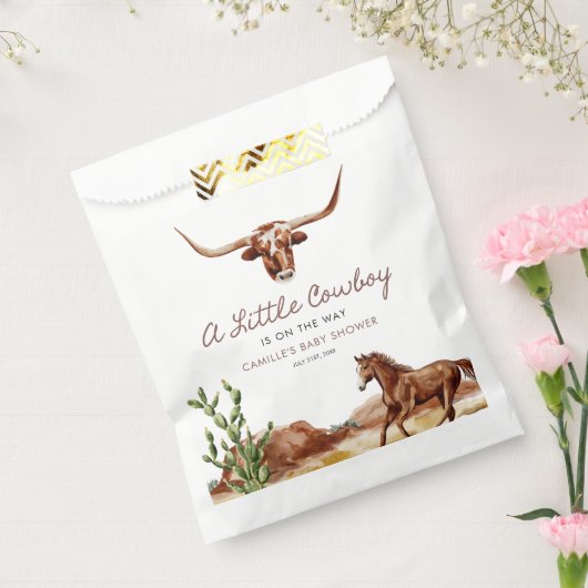 Rustikaler Western Cowboy Babydusche Geschenktütchen (Versiegelt)