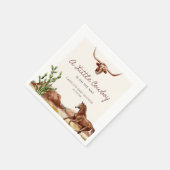 Rustikaler Western Cowboy Babydusche Serviette (Ecke)