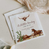 Rustikaler Western Cowboy Babydusche Serviette