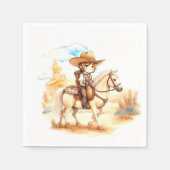 Rustikaler Western Cowboy Babydusche Serviette (Vorderseite)