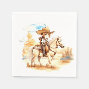 Rustikaler Western Cowboy Babydusche Serviette