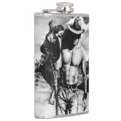 Rustikaler Western Cowboy Cool Maskuline Kunst Flachmann (Rechts)