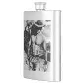 Rustikaler Western Cowboy Cool Original Art Classi Flachmann (Links)