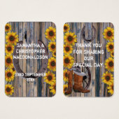 Rustikaler Western Cowboy Gefallen danken Tag (Vorne & Hinten)