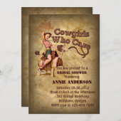 Rustikaler Western Cowboy Junggeselinnen-Abschied Einladung (Vorne/Hinten)
