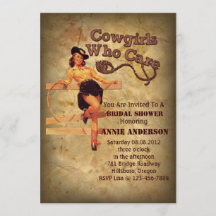 Rustikaler Western Cowboy Junggeselinnen-Abschied Einladung