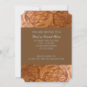 rustikaler Western Cowboy mit handgearbeiteten Led Einladung (Rückseite)