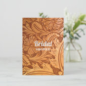 rustikaler Western Cowboy mit handgearbeiteten Led Einladung (Stehend Vorderseite)