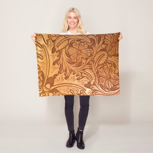 rustikaler Western Cowboy mit handgearbeiteten Led Fleecedecke (Beispiel)