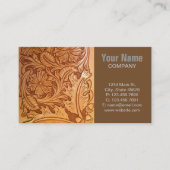 rustikaler Western Cowboy mit handgefertigtem Lede Visitenkarte (Vorderseite)