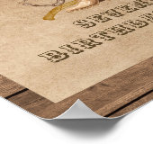 Rustikaler Western Cowboy Sie werden gewollt Begrü Poster (Ecke)