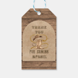 Rustikaler Western Cowboy Sie werden gewollt Geschenkanhänger