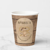 Rustikaler Western Cowboy Sie werden gewollt Pappbecher (Vorderseite)