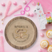 Rustikaler Western Cowboy Sie werden gewollt Pappteller (Party)