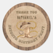 Rustikaler Western Cowboy Sie werden gewollt Runder Aufkleber (Vorderseite)