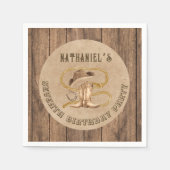 Rustikaler Western Cowboy Sie werden gewollt Serviette (Vorderseite)