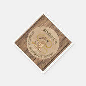 Rustikaler Western Cowboy Sie werden gewollt Serviette (Ecke)