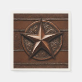 Rustikaler Western Cowboy Texas Lone Star Serviette (Vorderseite)