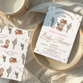 Rustikaler Western Cowgirl Boot Cowgirl Babydusche Einladung