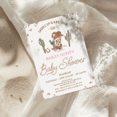 Rustikaler Western Cowgirl Boot Cowgirl Babydusche Einladung