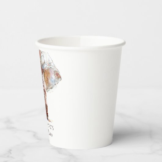 Rustikaler Western Cowgirl Boots Brautparty Pappbecher (Links)