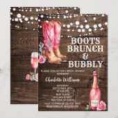 Rustikaler Western Cowgirl Brautparty Party Einladung (Vorne/Hinten)