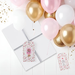 Rustikaler Western Cowgirl Happy Birthday Girly Geschenkanhänger