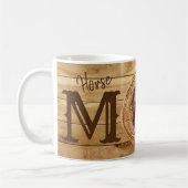 Rustikaler Western Cowgirl Horse Mama Foto Kaffeetasse (Links)