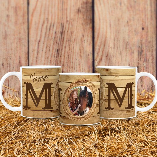 Rustikaler Western Cowgirl Horse Mama Foto Kaffeetasse