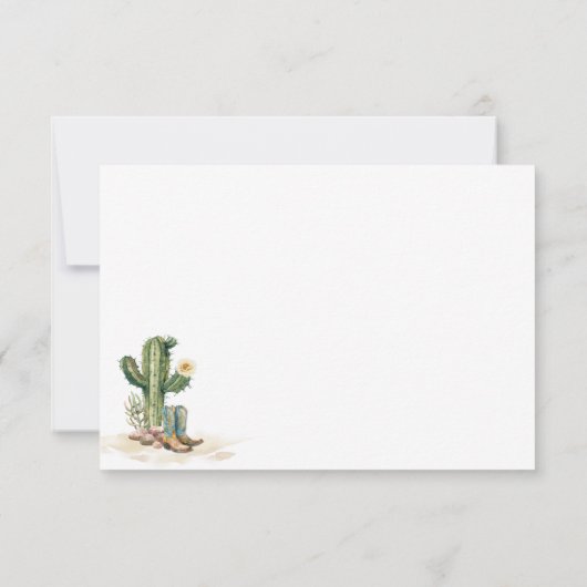 Rustikaler Western Cowgirl Rustic Cactus Danke (Rückseite)