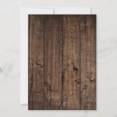 Rustikaler Western Cowgirl Save the Date Geburtsta Einladung (Rückseite)