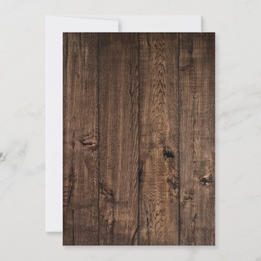 Rustikaler Western Cowgirl Save the Date Geburtsta Einladung (Rückseite)