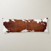 Rustikaler Western Cowhide Name Seitenschläferkissen (Rückseite)