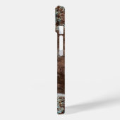 Rustikaler Western Cowhide Print Brown Leather Nam Case-Mate iPhone Hülle (Rückseite / Links)
