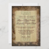 Rustikaler Western Cross Wedding Einladungen (Rückseite)