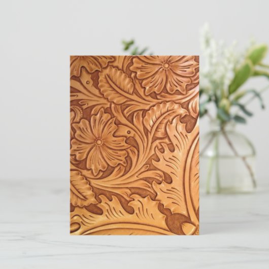 Rustikaler Western Dankeskarte (Stehend Vorderseite)