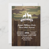 Rustikaler Western die Jagd ist über Camouflage Ho Einladung (Vorderseite)