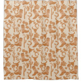 Rustikaler Western Earth Tone Country Cowboy Boots Duschvorhang (Vorderseite)