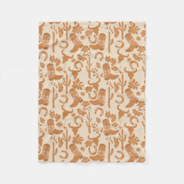 Rustikaler Western Earth Tone Country Cowboy Boots Fleecedecke