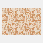 Rustikaler Western Earth Tone Country Cowboy Boots Geschenkpapier Set (Vorderseite 3)